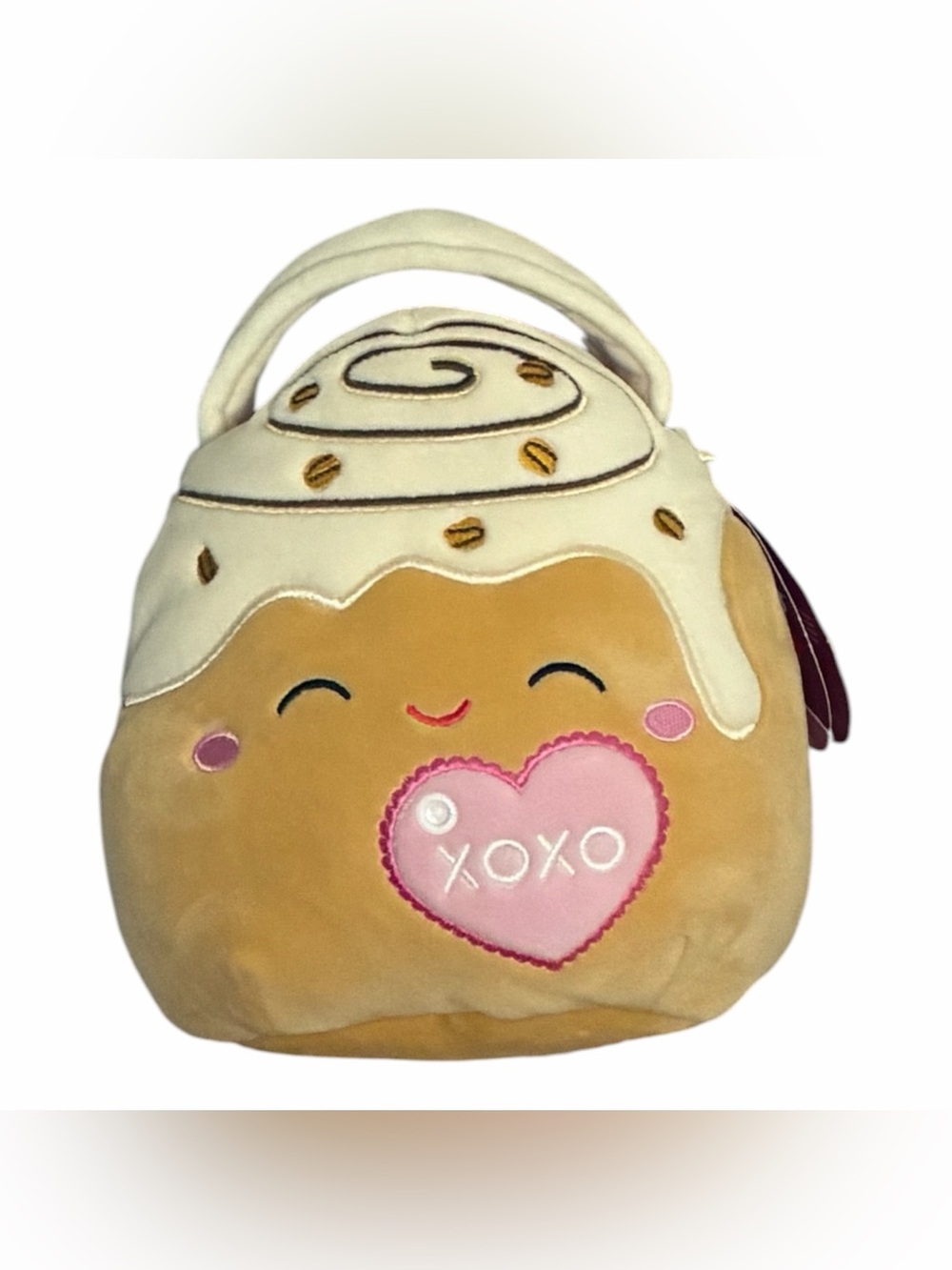Squishmallows Chanel the Cinnamon roll Valentine Pail Plush